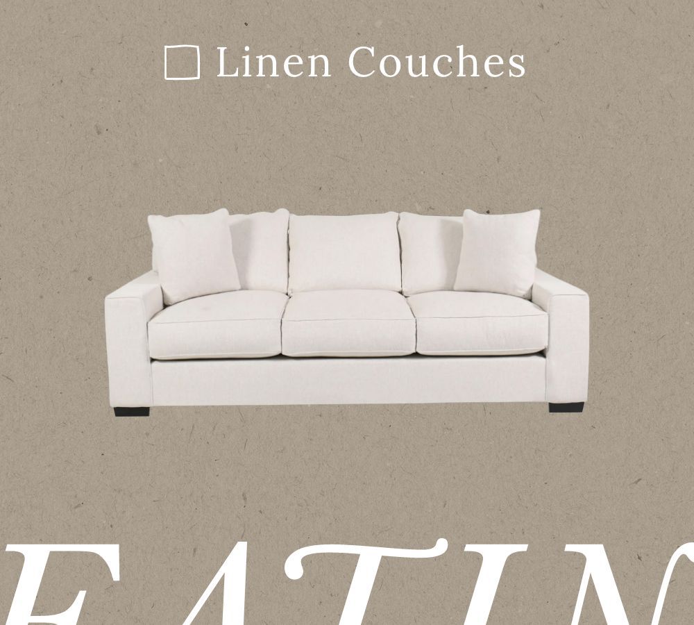 Rustic Farmhouse Seating - Linen Couches