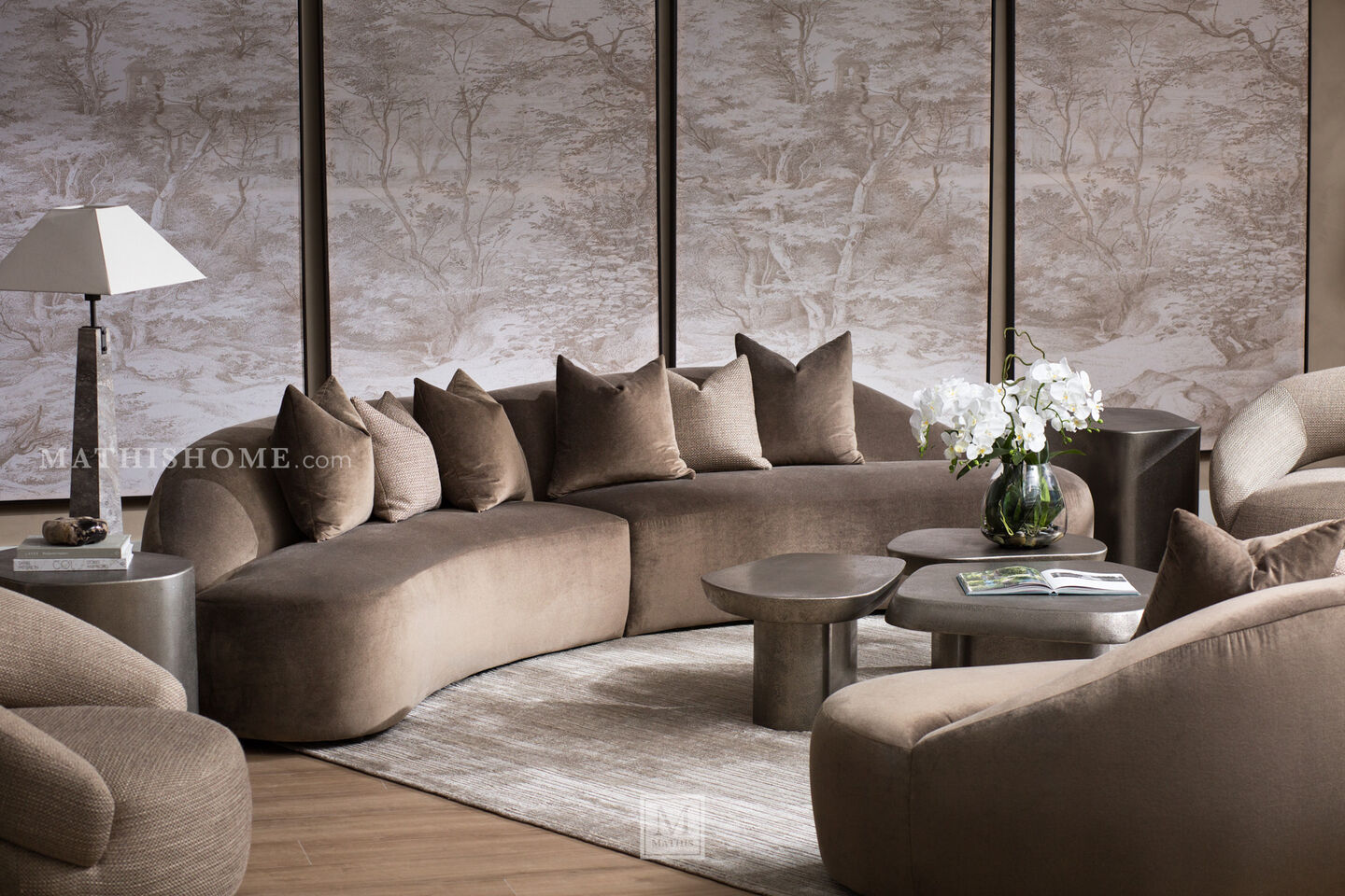 Bernhardt Calder Sectional In Living 