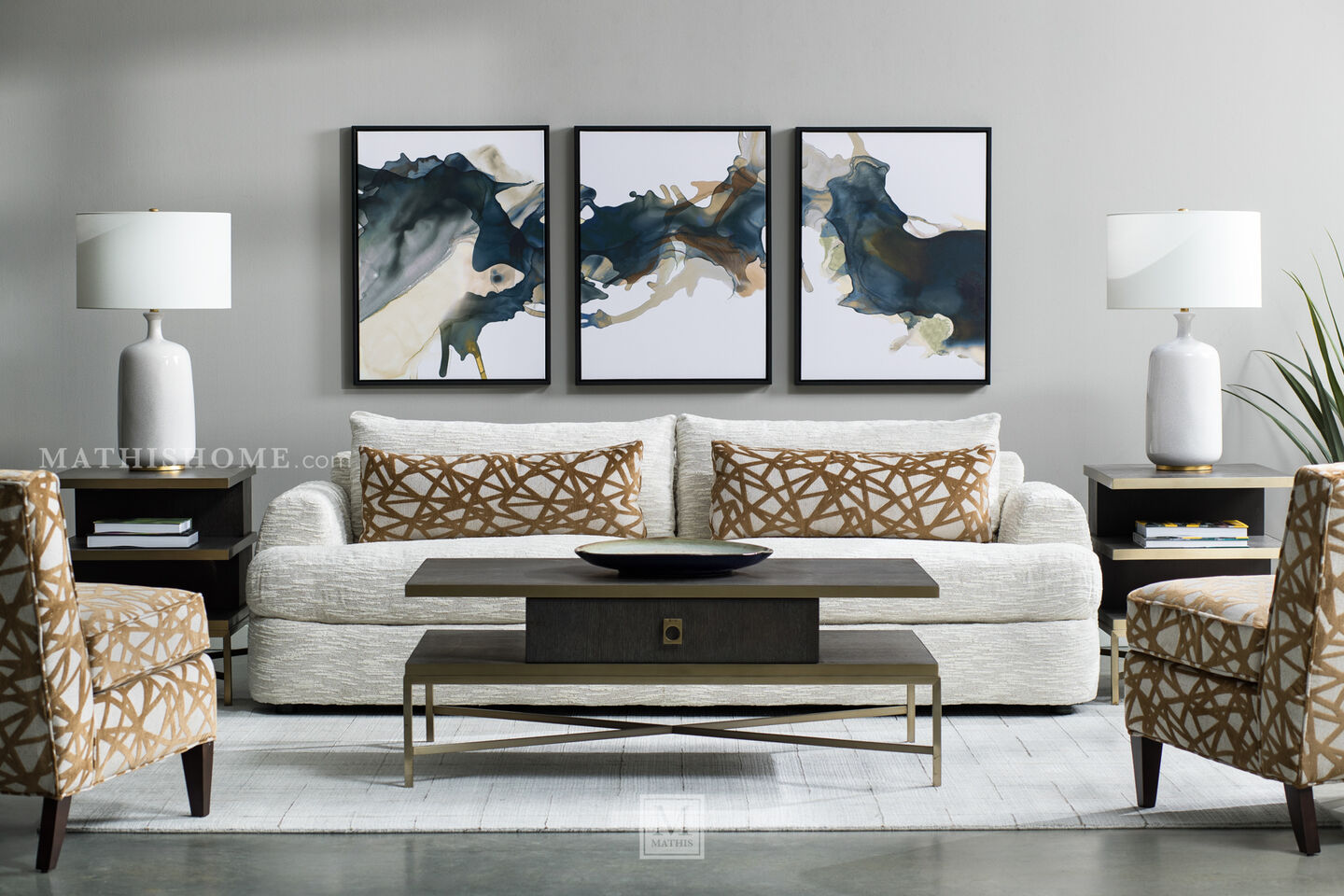 HF Custom Monterey Sofa in Transitional Living Room
