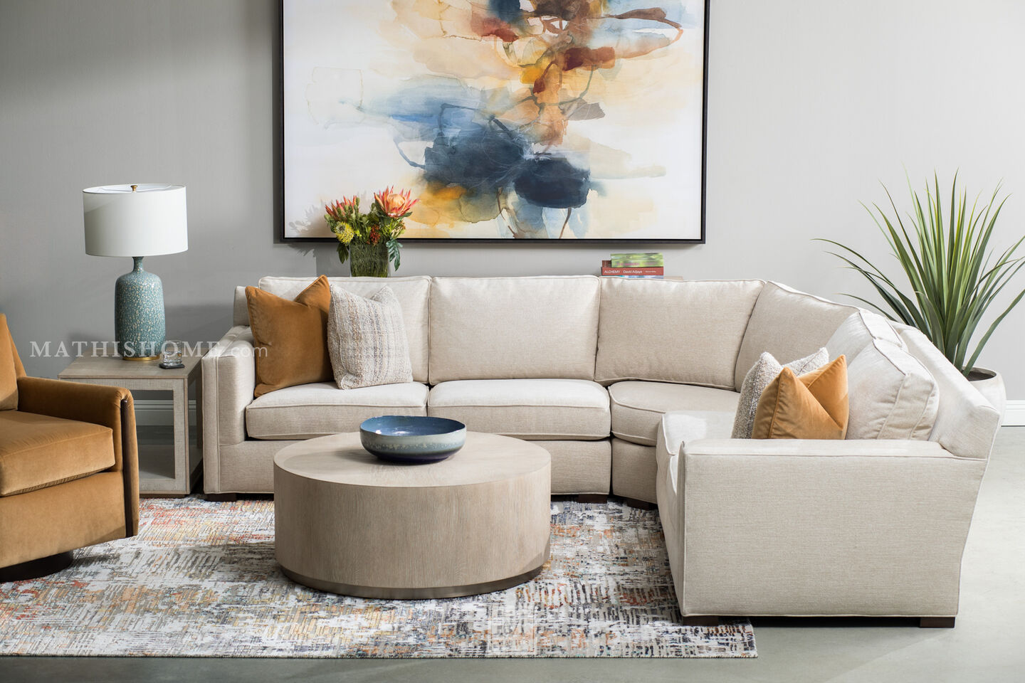HF Custom Simply Me Sophie Sectional in Casual Living Room