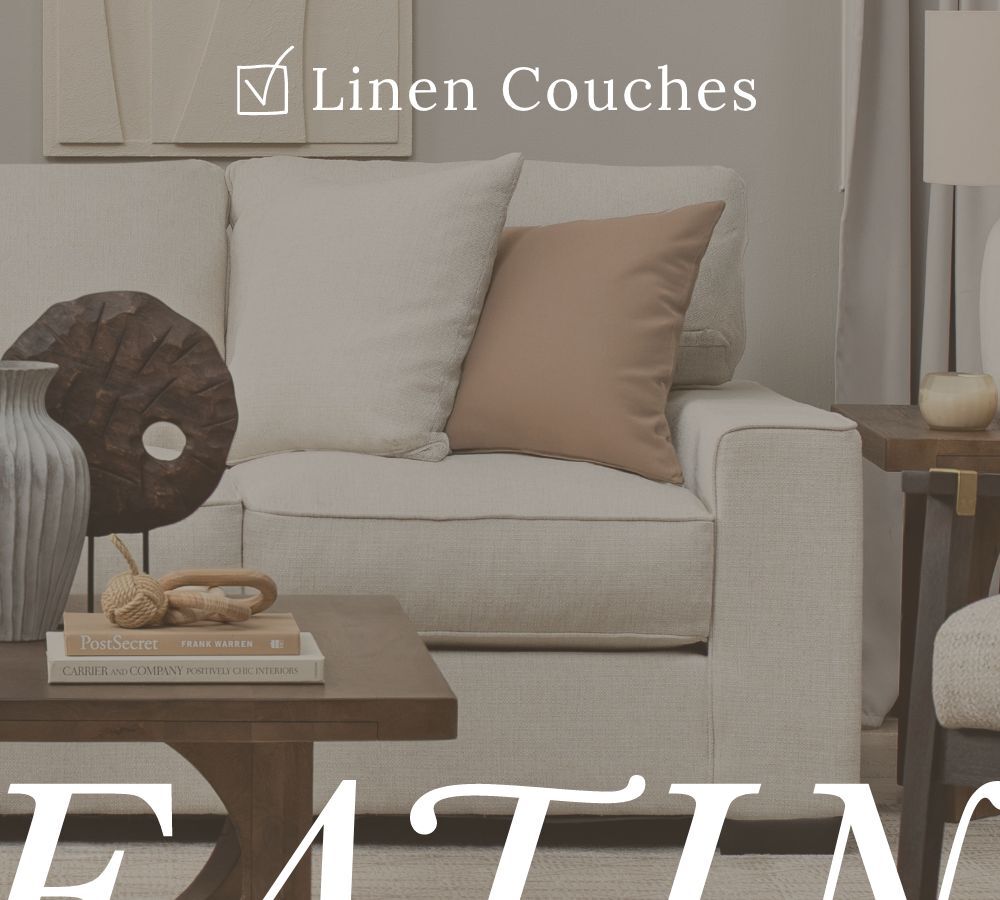 Rustic Farmhouse Seating - Linen Couches