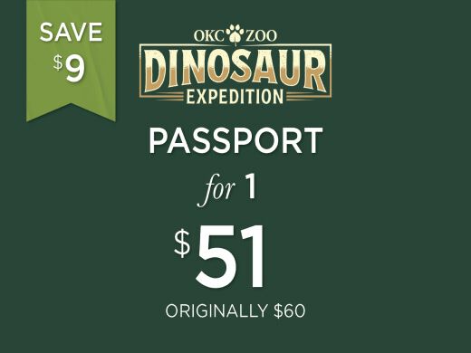 OKC Zoo Dinosaur Expedition - Passport for 1 for $51, Originally $60, Save $9