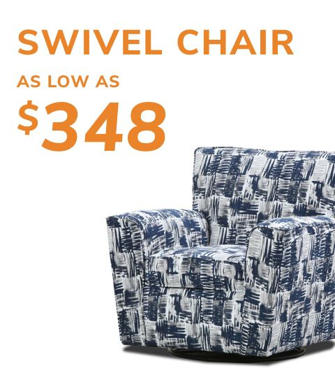 MB Home Highligh Indigo Swivel Chair