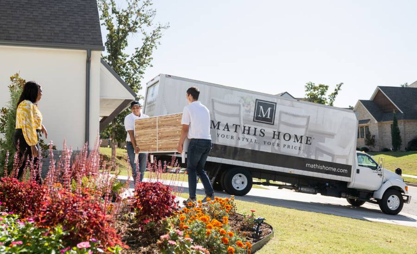 Mathis Home furniture delivery to a customer's home