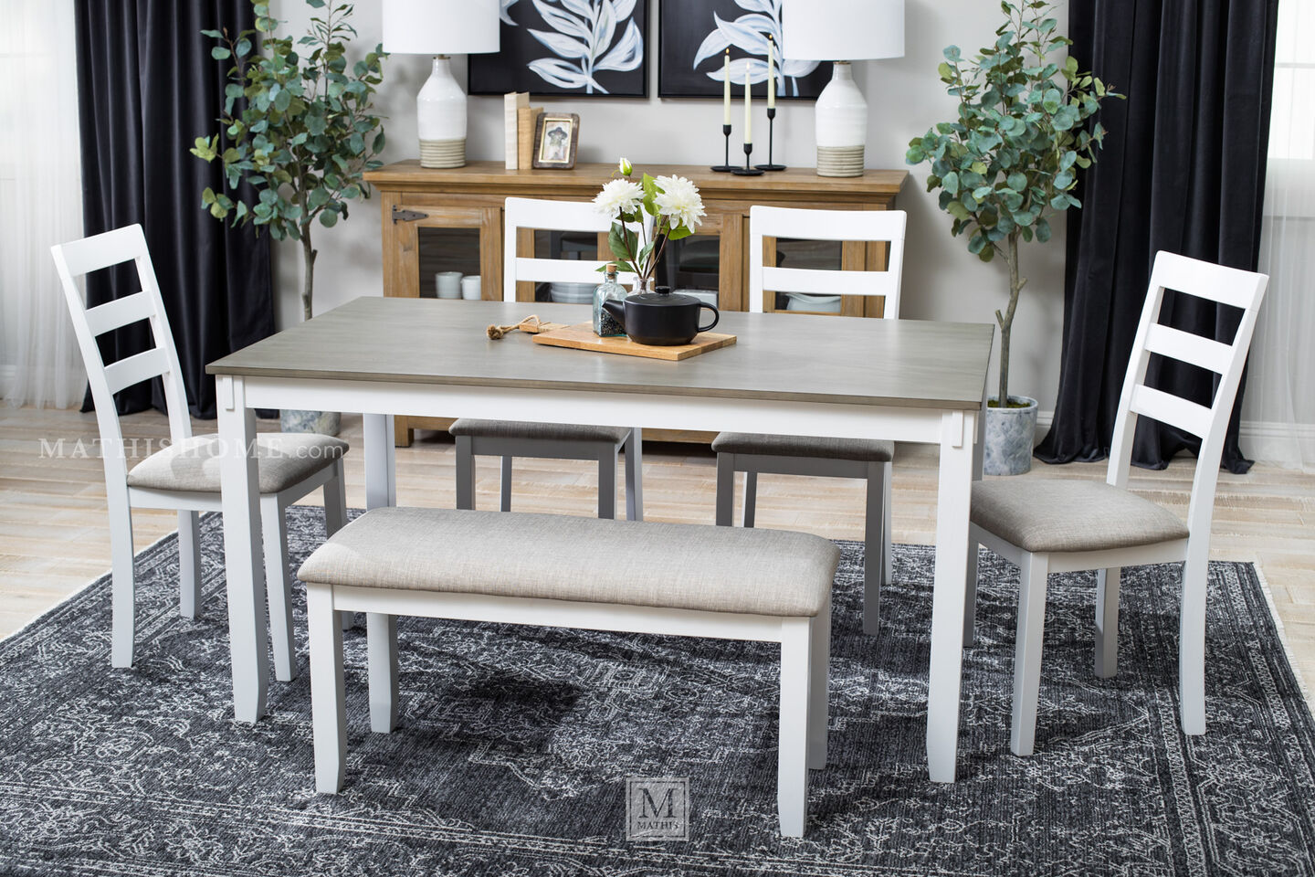 Ashley Stonehollow Dining Set in Casual Dining Room