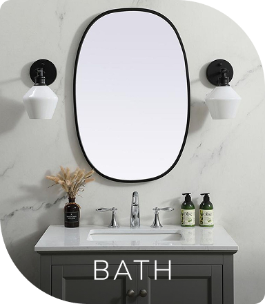 Elegant Decor Metal Frame Oval Mirror 30x40 Inch in Black