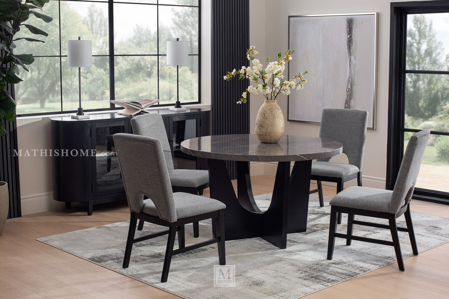 Oregon 5 Piece Dining Table Set in Contemporary Dining
