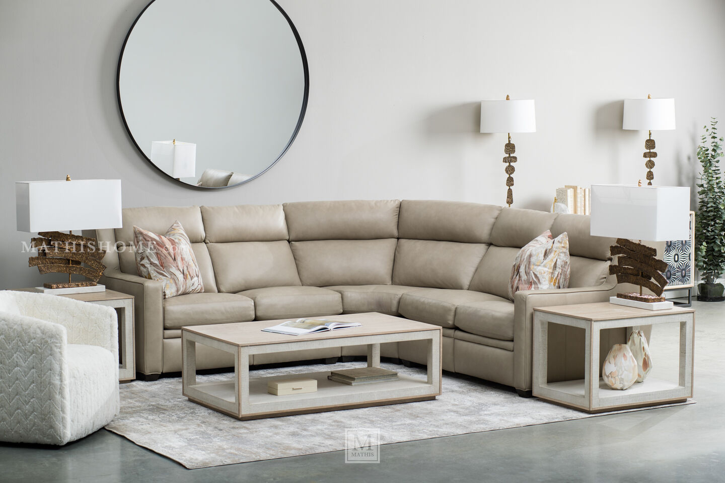 Brady Raymond Sectional in Transitional Living Room