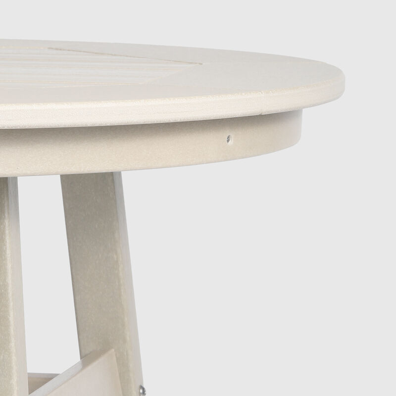 WestinTrends Outdoor 35" HDPE Round Patio Counter Height Bar Table