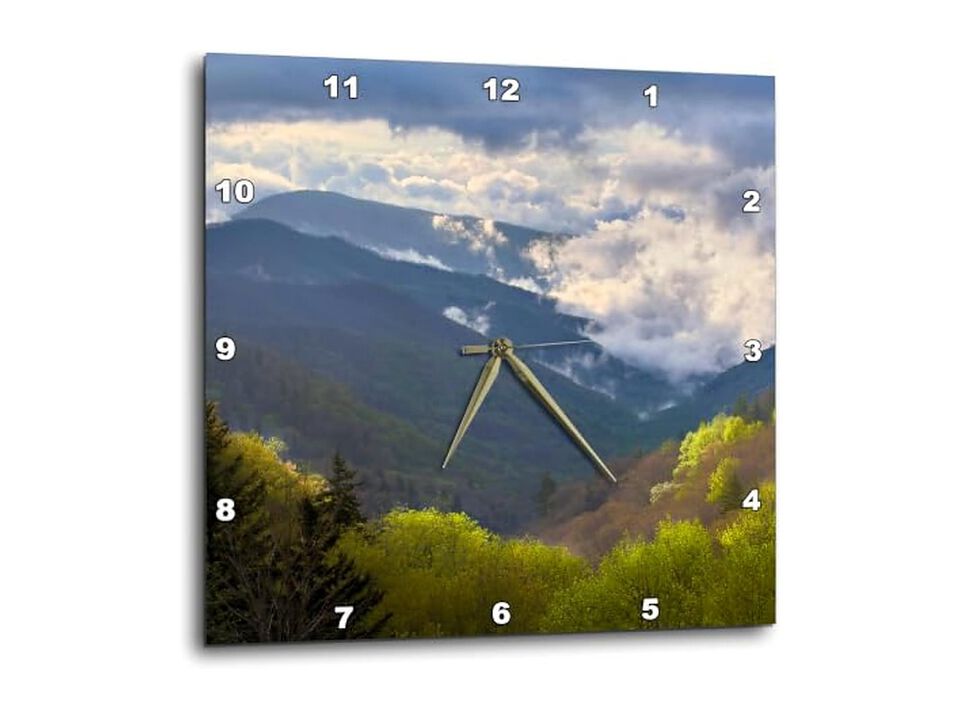 Oconaluftee Great Smoky Mountains North Wall Clock 13 Inch Home Decor