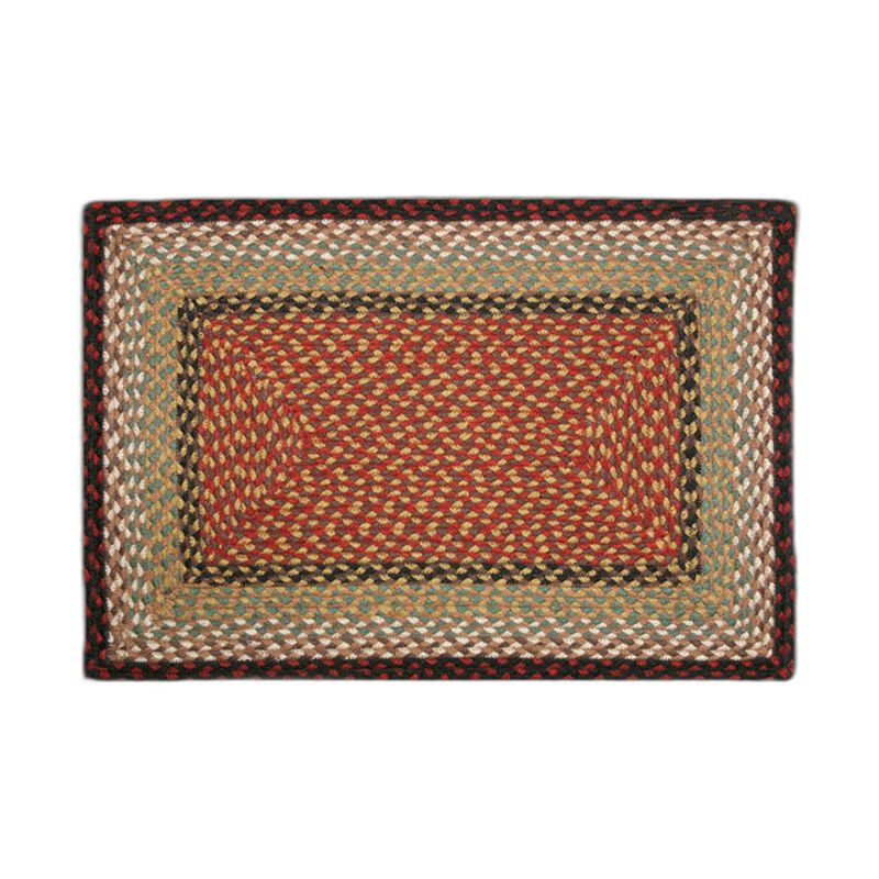 Earth Rugs Rc-19 Burgundy Mustard Rectangle Braided Rug 2 Feet X 8 Feet image number 0