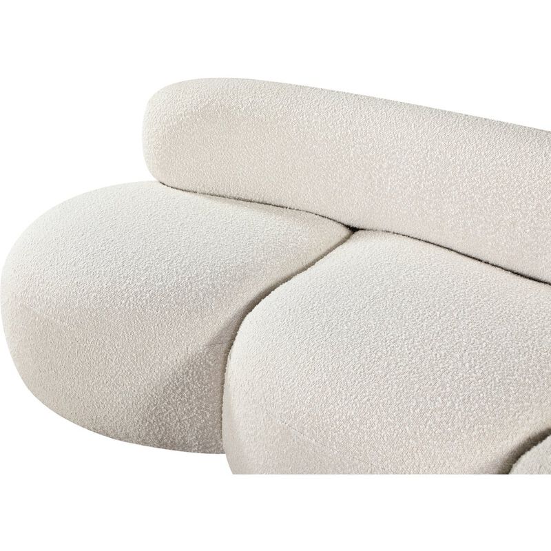 Meridian Furniture Venti Cream Boucle Fabric Sofa