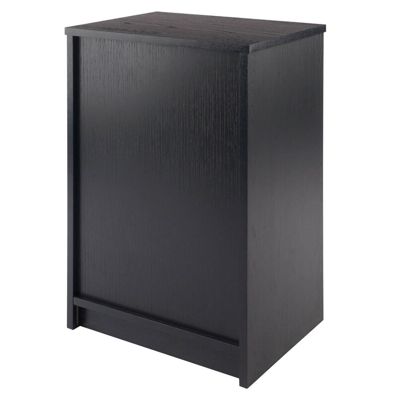 Winsome Ava Nightstand Accent Table with 2 Drawers in Black Finish