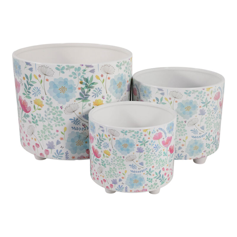 S/3 Spring Flowers Planters image number 3
