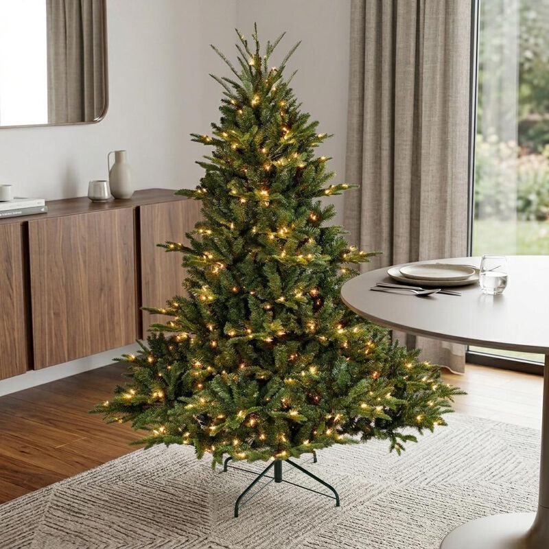HomeRoots 5' Pre Lit Full Pine Christmas Tree image number 1