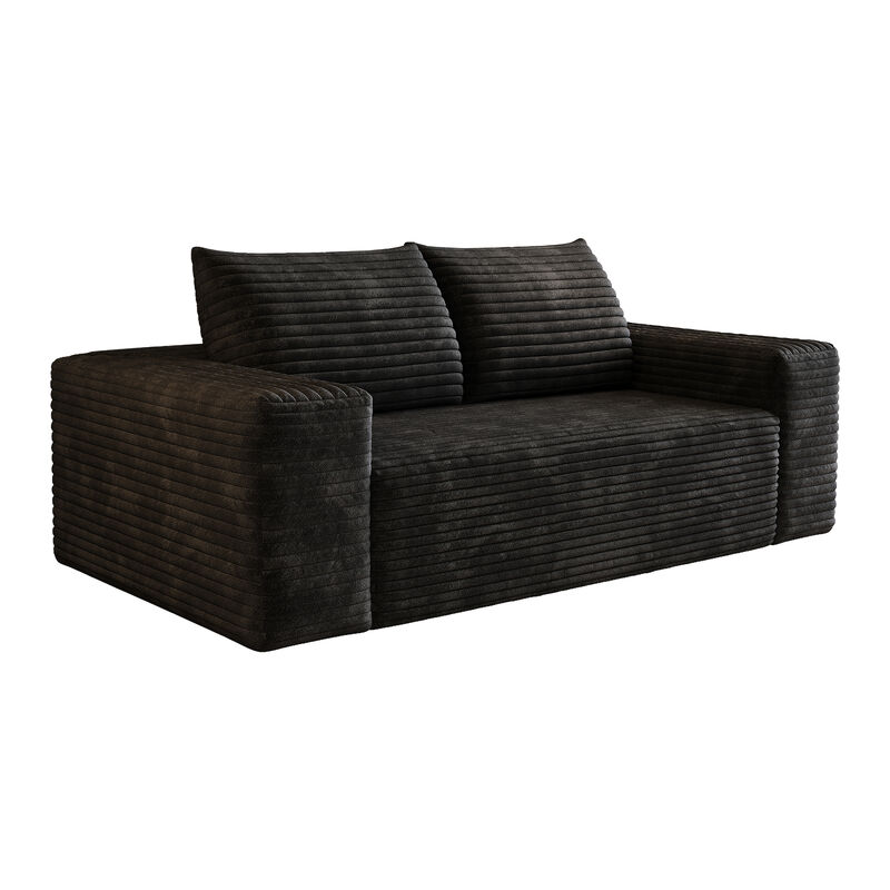 Whisen 63" 2-Seat Modern Sofa, Cotton Deep Seat Loveseat for Living Room Bedroom, No Assembly Required image number 5