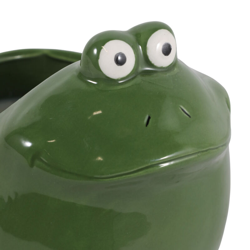 6" Dark Green Frog Candle image number 5