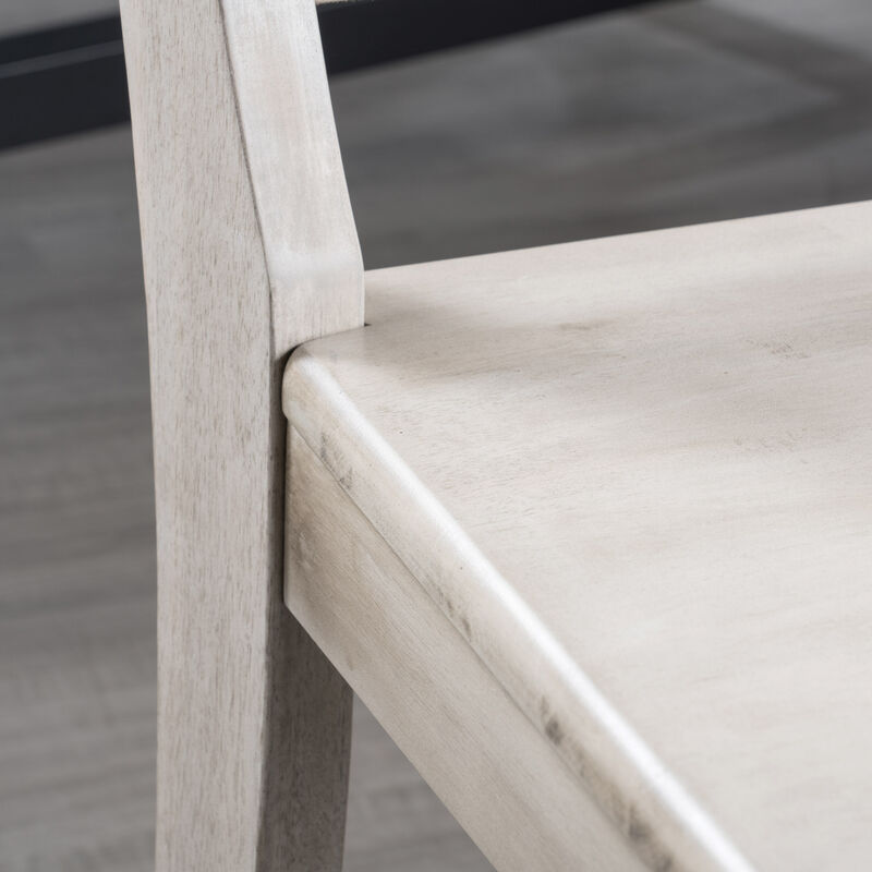 Merax Farmhouse Acacia Wood Dining Chairs 2 PCS