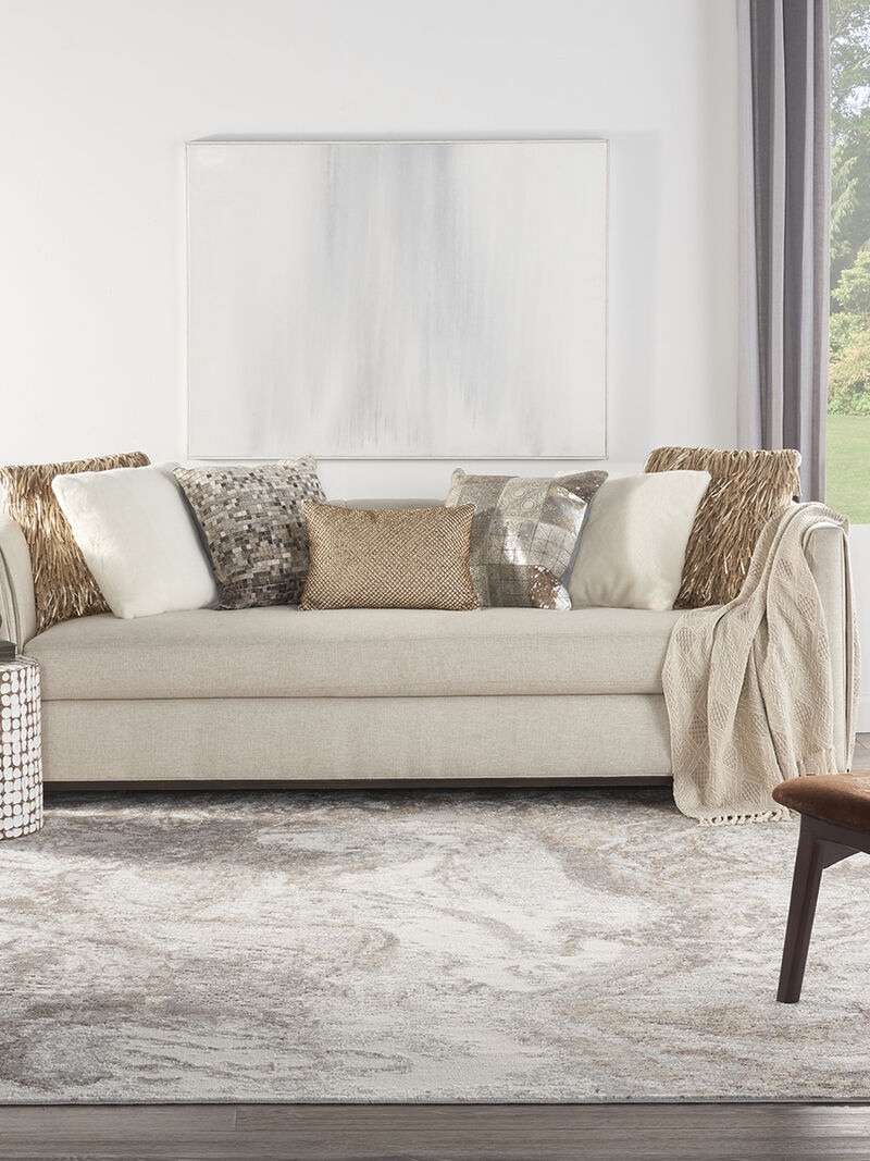 Elation ETN02 Ivory/Gray 9' x 12' Rug