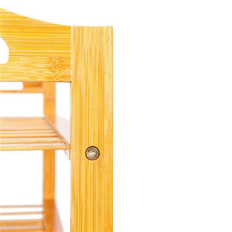 Space-Saving 4-Tier Wicker Shoe Rack with 12-Batten Design