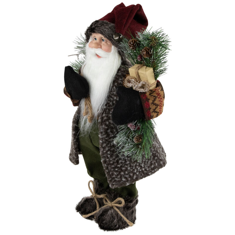 16" Country Rustic Santa Claus with Present Christmas Figure image number 3