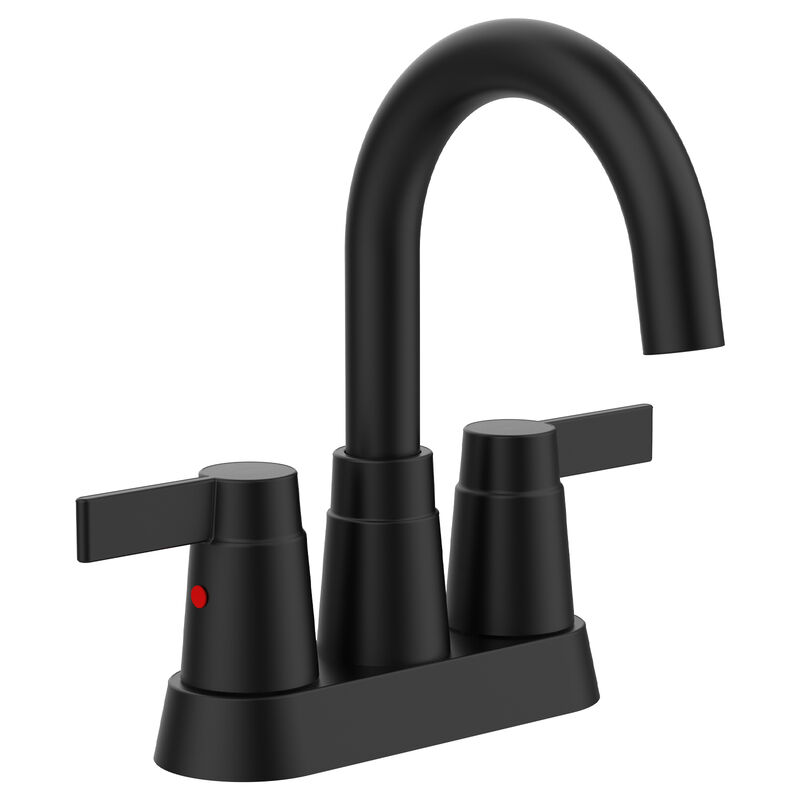 2-Handle Bathroom Sink Faucet with 360&deg; High Arc Swivel Spout & Centerset Design for Modern Vanity