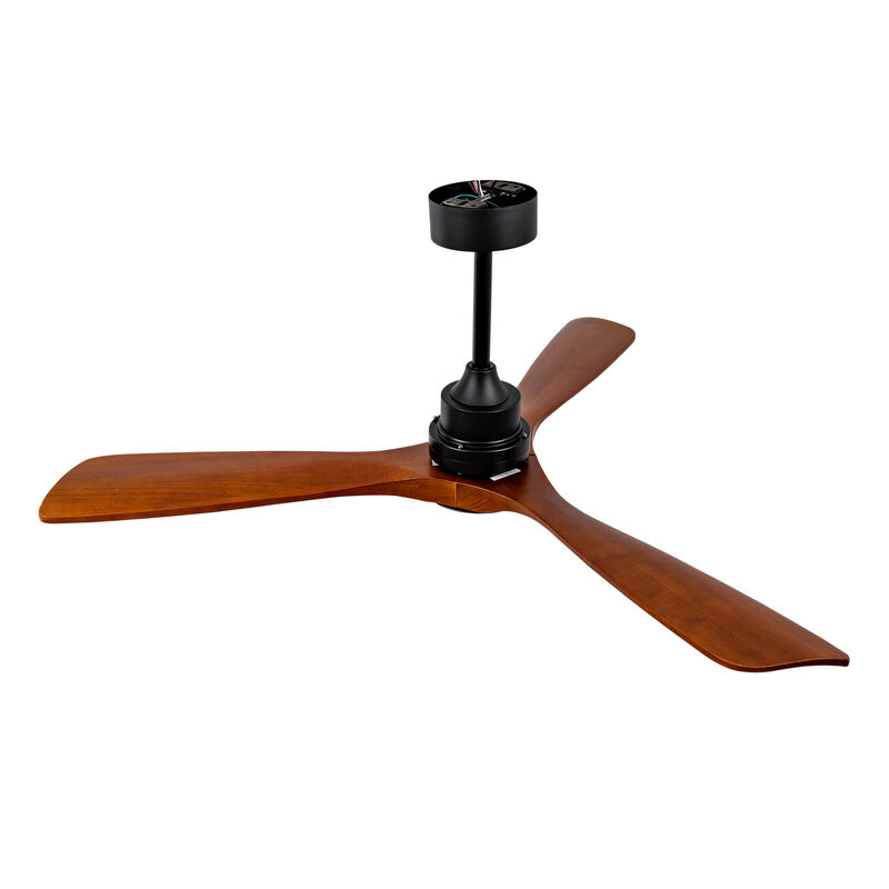 ELEMENT ACE Modern Ceiling Fan with Integrated Dimmable LED Light, Reversible Quiet DC Motor, Remote Control, Solid Wood Blades for Indoor Home Use image number 8