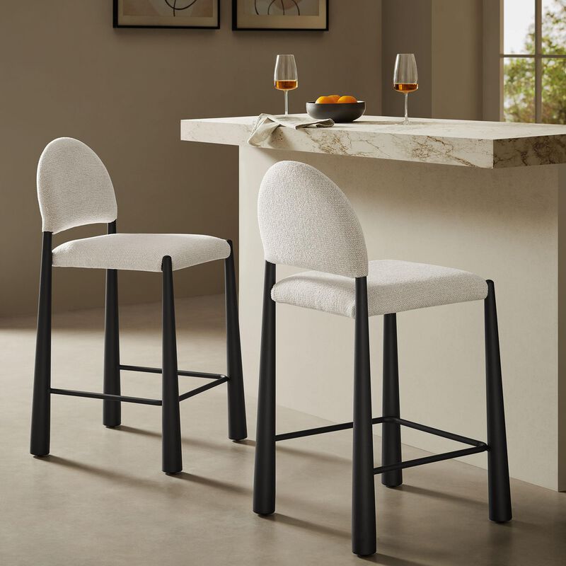 Modway Hayley Mid Century Modern Counter Stool in Black Cream image number 1