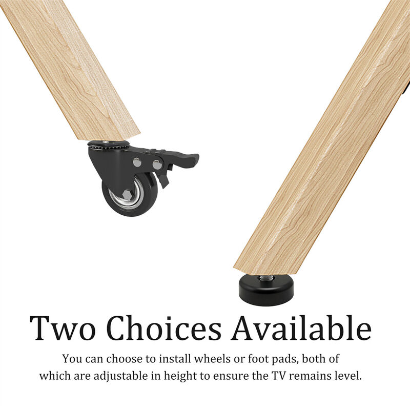 Adjustable Swivel Tripod Corner TV Stand w/Shelf Reliable Home Office TV Lifter image number 7