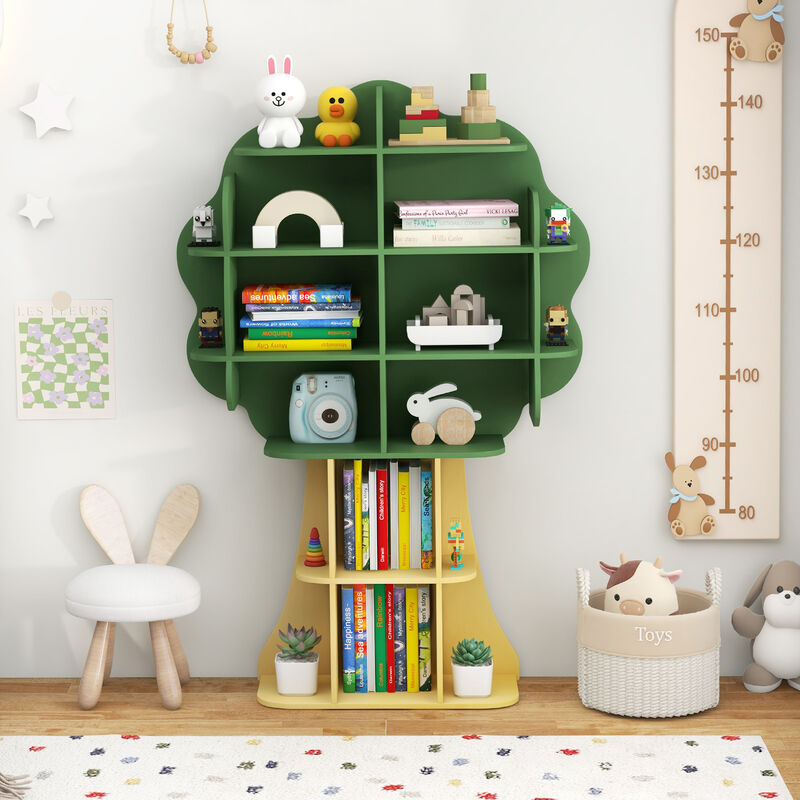 Open Shelf Bookcase for Kids – Toy Organizer and Display Rack in One