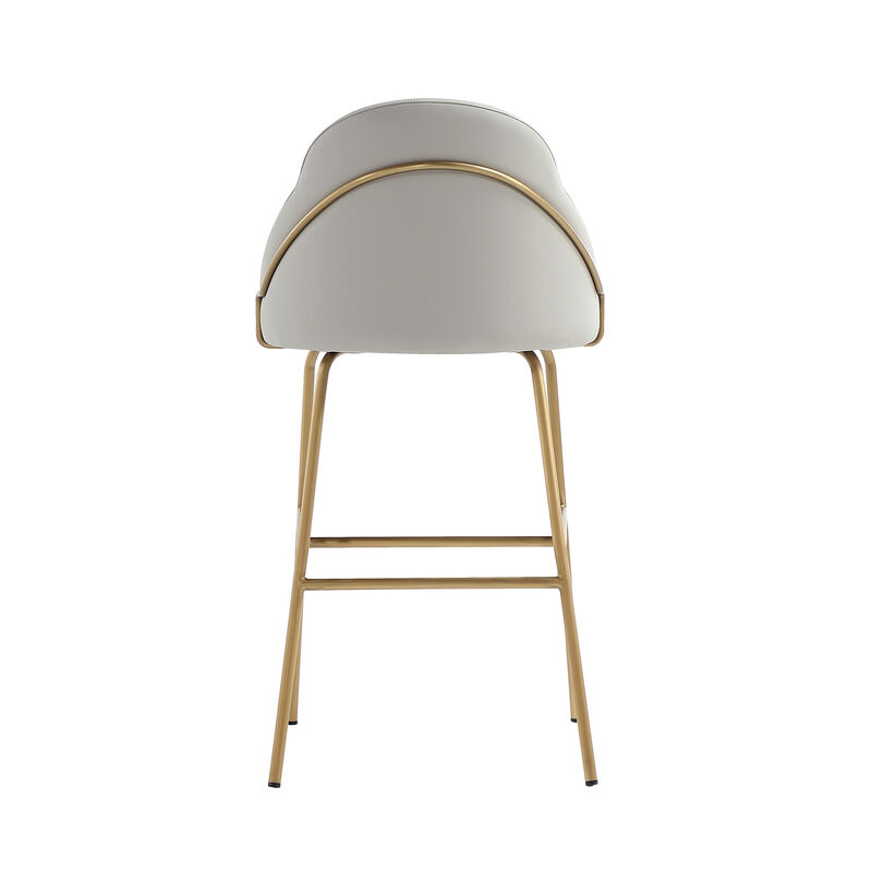 Gracie Barstools in Gray and Gold (Set of 3)