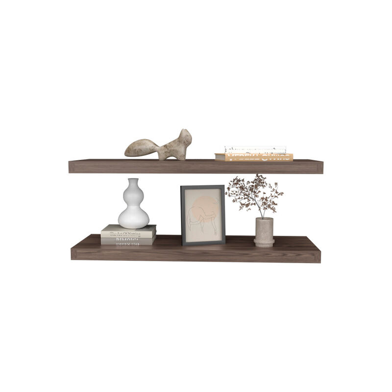Floating Shelf Dallas, Living Room, Dark Walnut