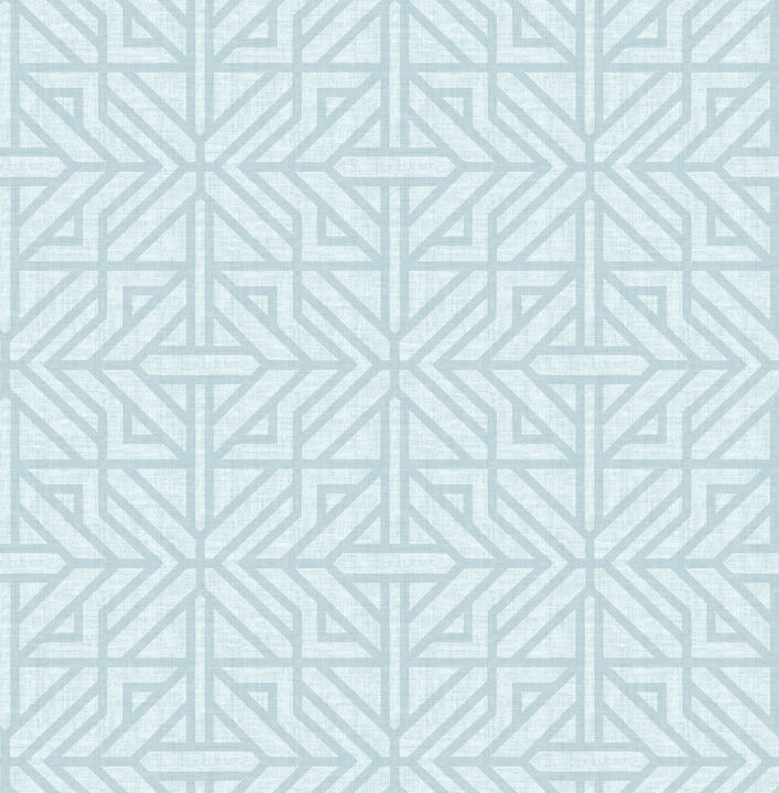 Hesper Sky Blue Geometric Wallpaper
