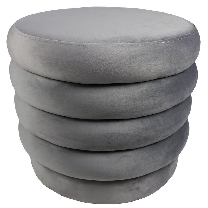Alex Hamilton Thor Round Ottoman in Storm