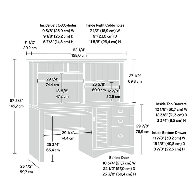 Harbor View Desk with Hutch