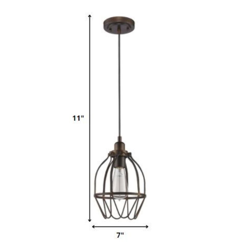 Hivvago Antique Bronze Wire Pendant Hanging Light