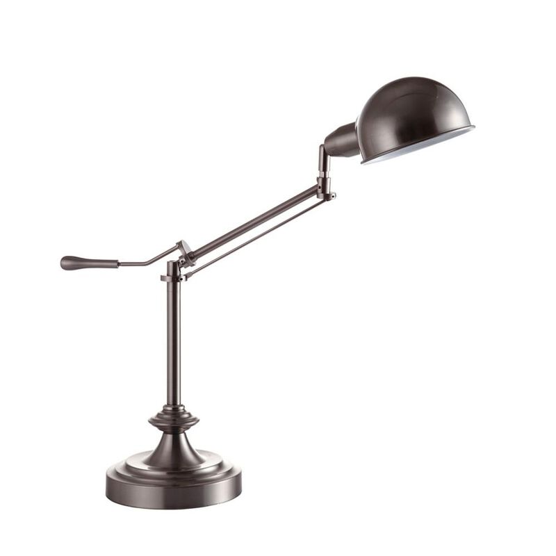 Hivvago Silver Metal Swing Arm Table Lamp