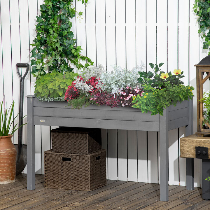 Hivvago Raised Planter Box 48" for Vegetables Herbs and Flowers
