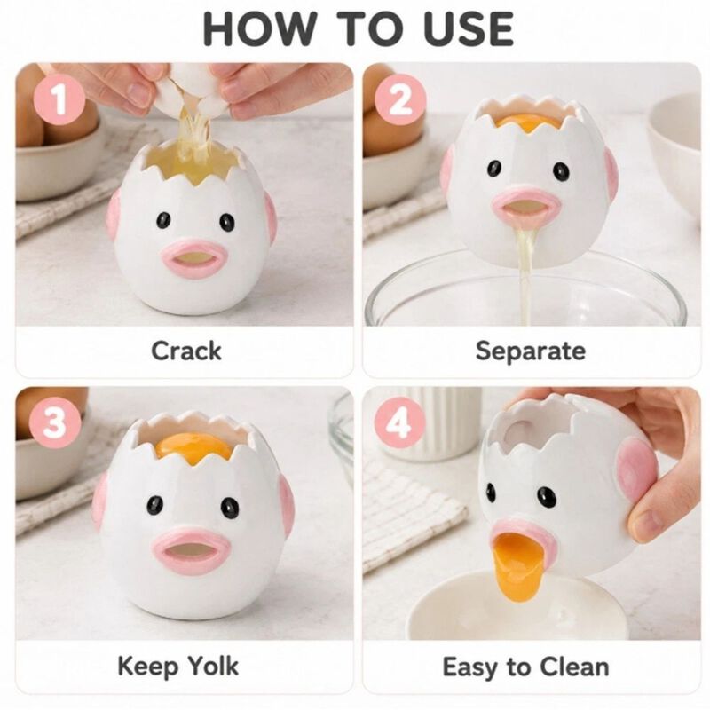 Ceramic Egg Yolk Separator image number 3