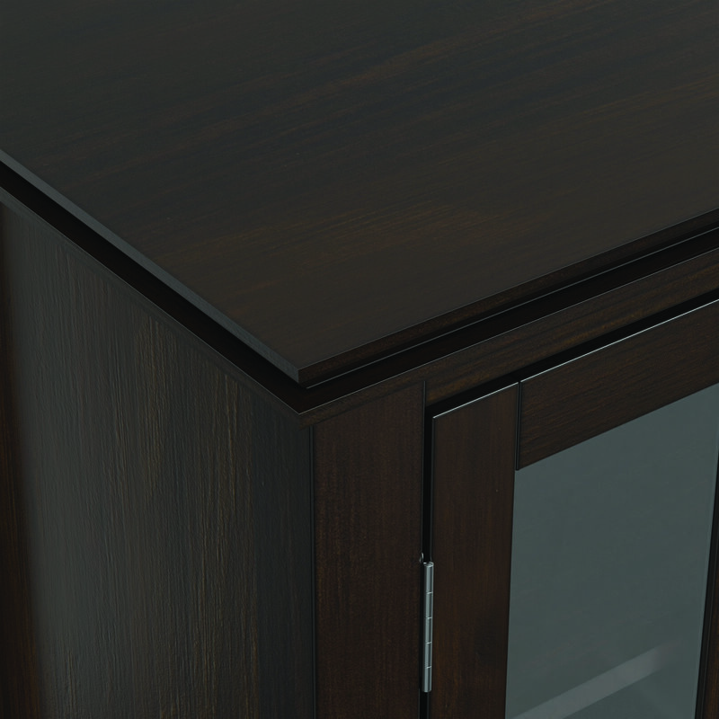 Artisan SOLID WOOD 53 inch Wide Contemporary TV Media Stand in Dark Chestnut Brown For TVs up to 60 inches image number 7