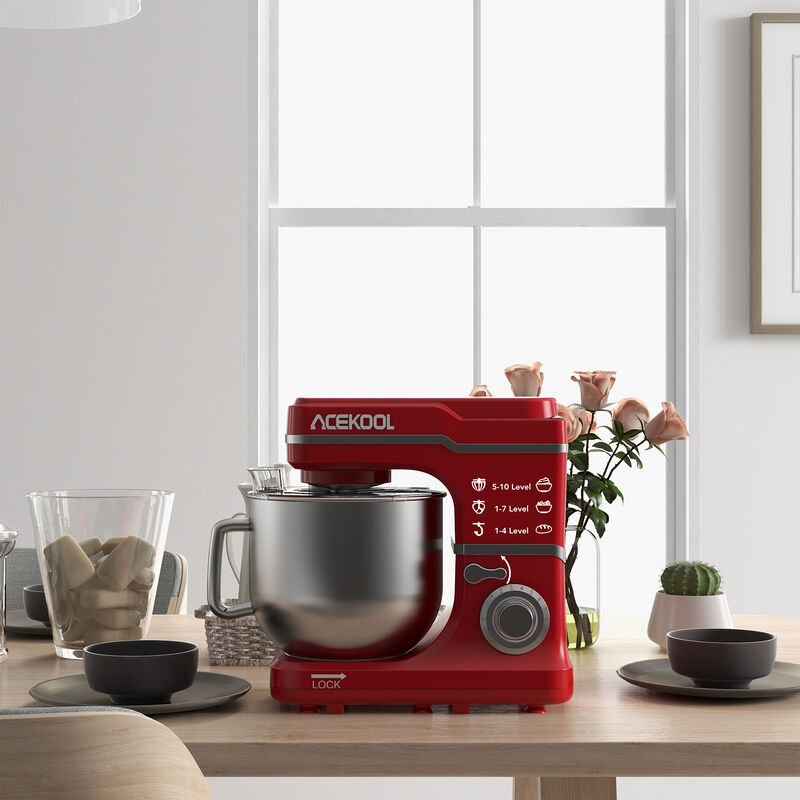 7.5Qt. 660W Tilt‑Head Stand Mixer &ndash; 10‑Speed, Stainless Steel Bowl With Handle, Dishwasher‑Safe Attachments For Bread, Cakes & More image number 6
