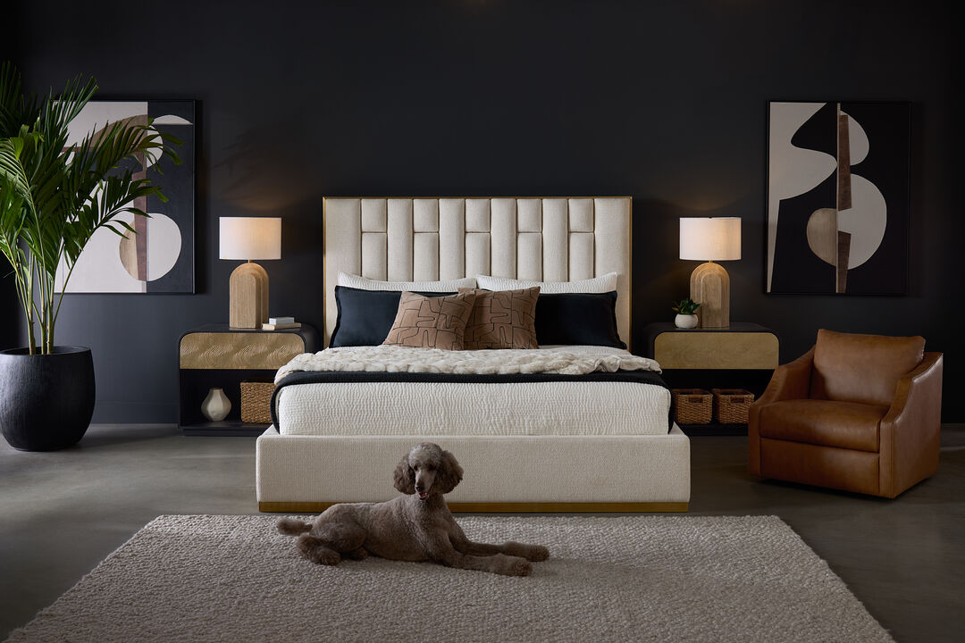 Kaelin King Rhea Light Barley Bed