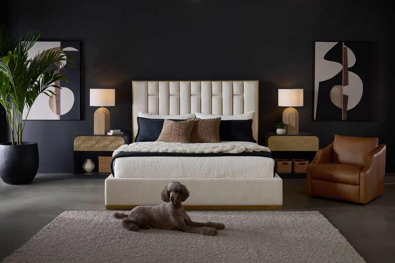 Kaelin King Rhea Light Barley Bed image number 1