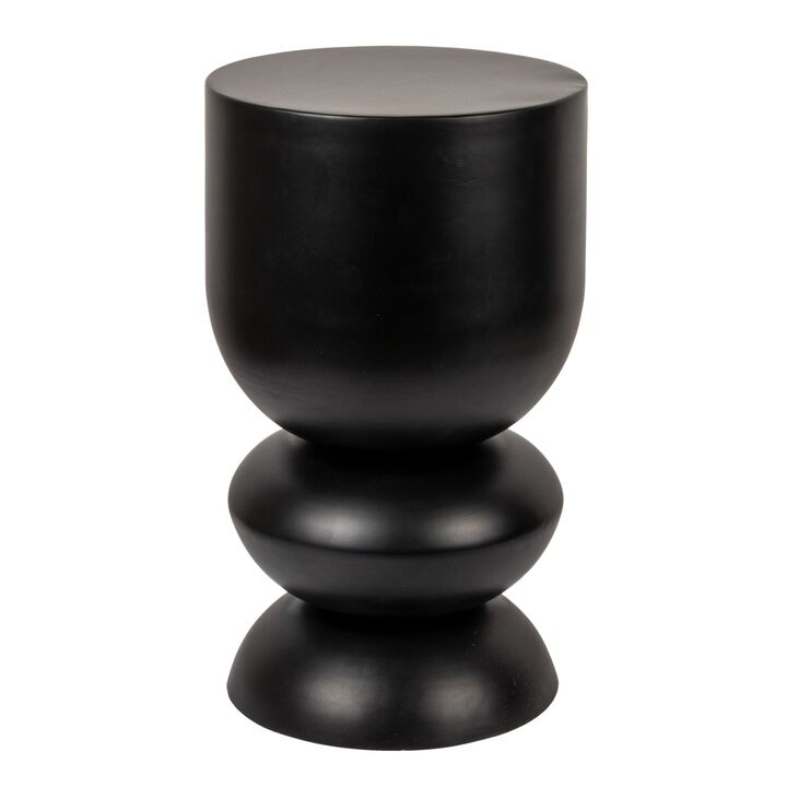 Metal Stacked Bulb Side Table, Black