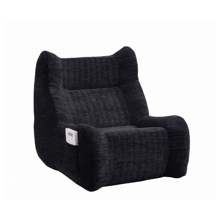 GOODSILO Oversized Bean Bag Chair with Armrests - Comfy Floor Lounger for Adults in Soft Chenille Fabric, Ergonomic Support, No Assembly Required