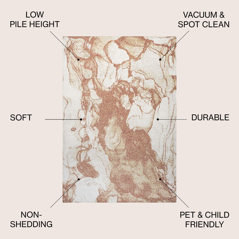 Marmo Abstract Marbled Modern Area Rug