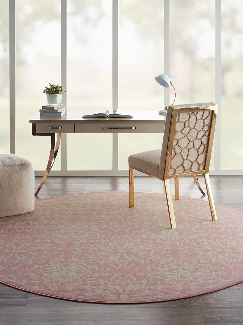 Jubilant JUB06 Ivory/Pink 8'6" x 12' Rug