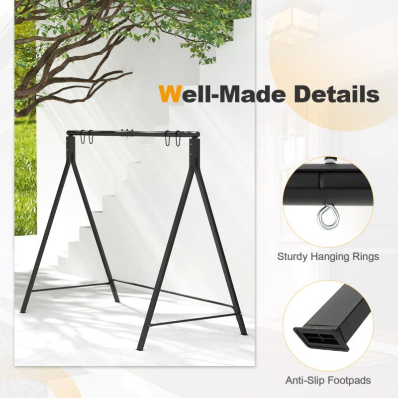 Hivvago Patio Metal Swing Stand with A-Shaped Structure