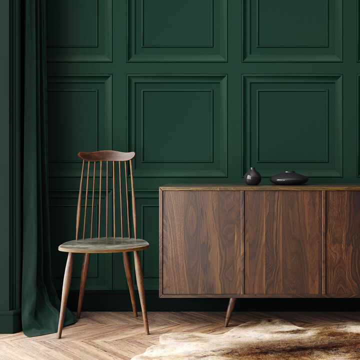 Distinctive Evergreen Square Panel Wallpaper (Set of 2)