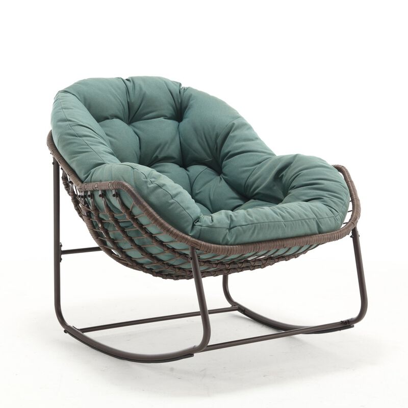 Hivvago Egg Rocking Lounge Chair with Cushion image number 5